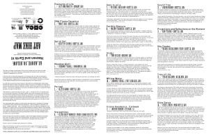 2014 Center on Contemporary Art's Heaven & Earth VI Artists and Titles Legend