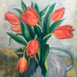 Mod Tulips
30"x30"
Oil on canvas